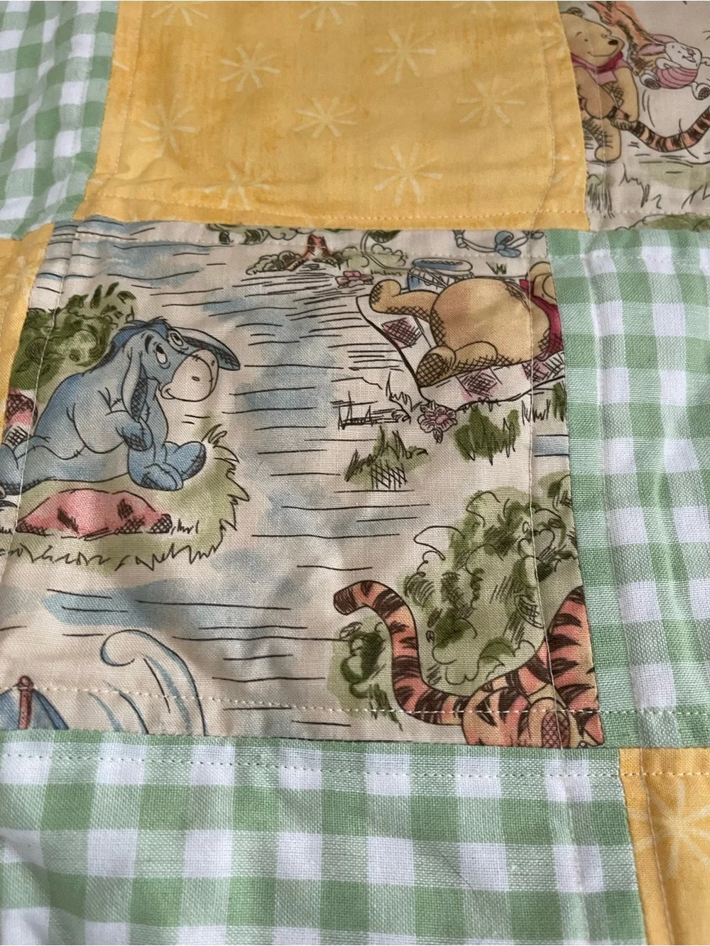 Winnie the Pooh   & Green Patchwork Bedding